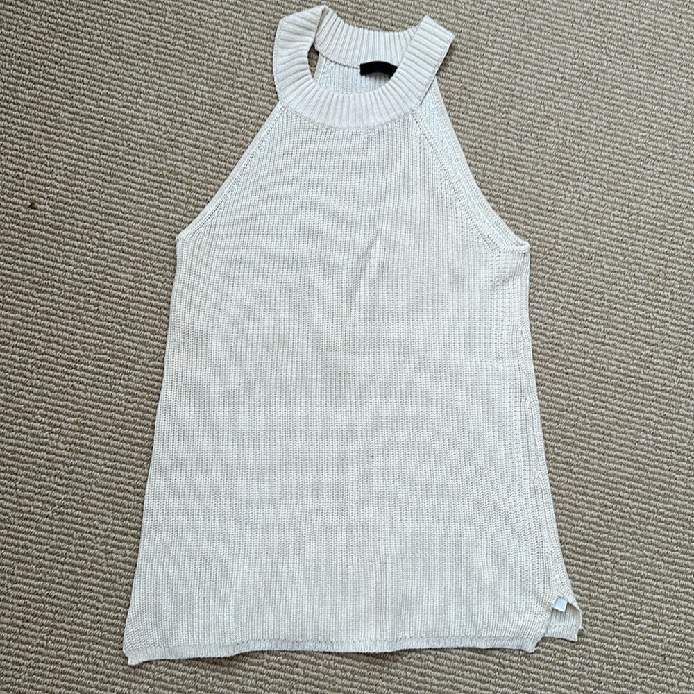ATM Anthony Thomas Melillo Cream knit tank halter small